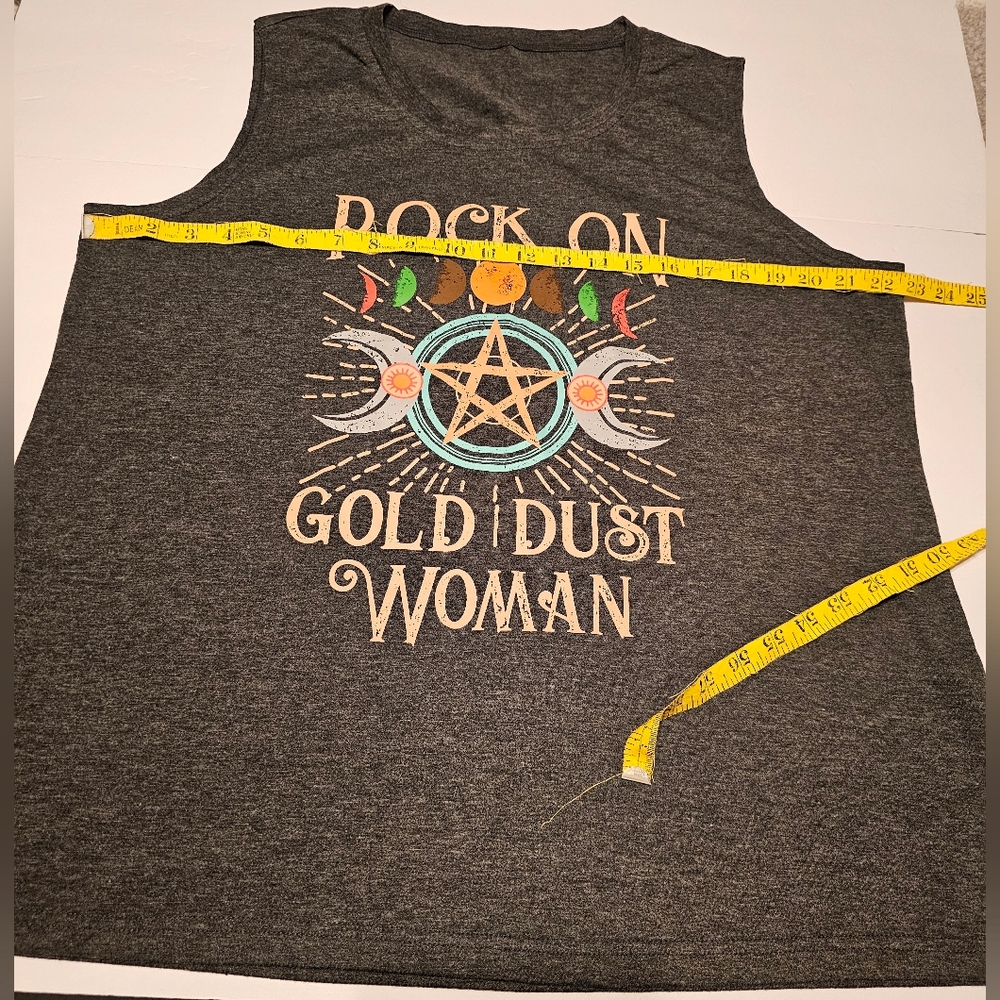 2 Gray Sleeveless Graphic Top